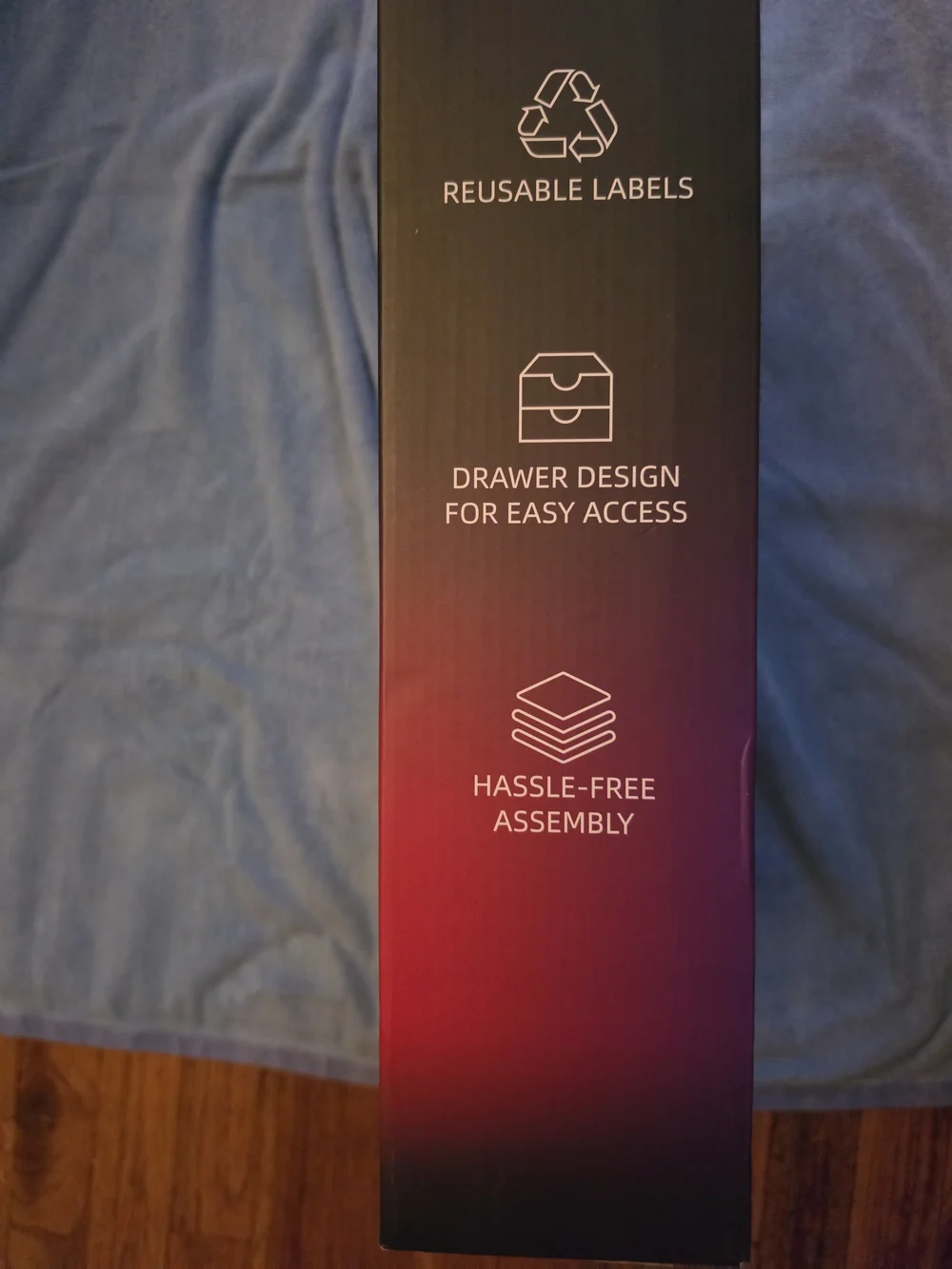 Black Card Storage Box - 12-Drawer Card Organizer